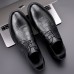 Men Brogue Embossed Lace Up Business Dress Oxfords Shoes