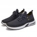 Men Knitted Comfortable Breathable Slip  On Air Cushion Shockproof Running Sneakers