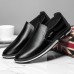 Men Breathable Slip On PU Leather Loafers Casual Business Shoes