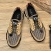 Men Mesh Fabric Elastic Band Breathable Soft Soled Casual Sport Shoes