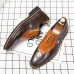 Men Brogue Craved Pointed Toe Spicing Dress Shoes