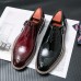 Men Brief Pointed Toe Stitching Loafers Dress Shoes