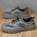 Men Large Size Microfiber Leather Breathable Handmade Sport Shoes