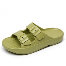 Men Bathroom Slip Resistant Buckle Slip On Soft Soled Outdoor Slippers