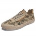 Men Camouflage Canvas Lace  Up Soft Sole Outdoor Sports Casual Shoes