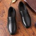 Men Round Toe Comfort Slip On Business Casual Loafers Cotton Shoes