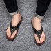 Men’s Leather Flip  Flops Flat Slippers Outdoor Casual Beach Sandals