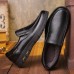 Men First Layer Cowhide Slip  On Slip Resistant Business Dress Shoes