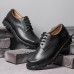 Men Microfiber Leather Square Toe Non Slip Formal Lace  up Shoes Dress Shoes