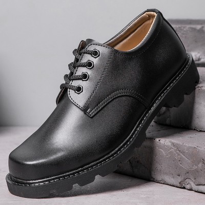 Men Microfiber Leather Square Toe Non Slip Formal Lace  up Shoes Dress Shoes