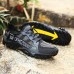 Men Breathable Cloth Fabric Elastic Band Round Toe Non Slip Water Hiking Shoes