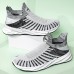 Men Lightweight Breathable Knitted Non Slip Running Sport Shoes