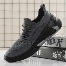 Men’s Breathable Knit Soft Slip  On Lightweight Casual Sneakers Jogging Shoes