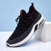 Men Knitted Comfortable Breathable Slip  On Air Cushion Shockproof Running Sneakers