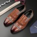 Men Microfiber Lattice Splicing Slip  On Business Casual Dress Shoes