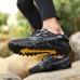 Men Breathable Cloth Fabric Elastic Band Round Toe Non Slip Water Hiking Shoes