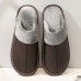 Men Leather Warm Plush Lining Non  slip Soft Home Slippers