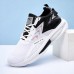 Men Knitted Black and White Contrast Comfortable Breathable Lightweight Sneakers