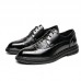 Men Brogue Embossed Lace Up Breathable Business Dress Shoes