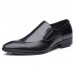 Men Pure Color Pointed Toe Casual Slip On Business Dress Shoes