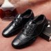 Menico Men Comfortable Breathable Lace  Up Hand Sewn Anti  Slip Plus Size Business Casual Shoes