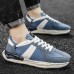 Mensclo Men Casual Cloth Material Contrast Color Soft Breathable Non  Slip Fashion Sneakers