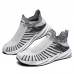 Men Lightweight Breathable Knitted Non Slip Running Sport Shoes