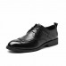 Men Cowhide Leather Oxfords Lace Up Dress Business Shoes