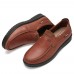 Men Microfiber Leather Breathable Soft Sole Slip  On Business Shoes