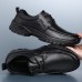 Men Plain Slip Resistant Soft Sole Lace  up Business Dress Shoes