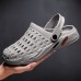 Men Breathable Hollow Out Two Ways Casual Slippers