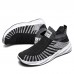 Men Lightweight Breathable Knitted Non Slip Running Sport Shoes