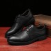 Men Business Casual Non Slip Lace  up Lattice Dress Shoes