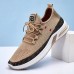 Men Knitted Comfortable Breathable Slip  On Air Cushion Shockproof Running Sneakers