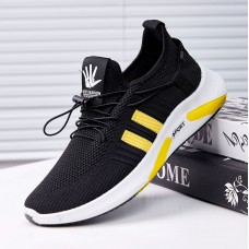 Men’s Stretch Knit Breathable Lightweight Drawstring Adjustable Casual Sneakers