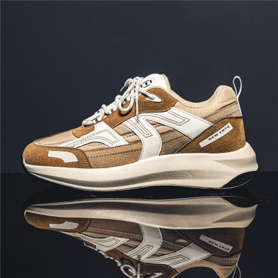 Menico Men’s Cloth Material Fashion Outdoor Contrast Color Soft Wear  Resistant Running Sneakers