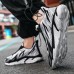 Men Breathable Lace  Up Embossed Casual Running Sneakers Dad Shoes