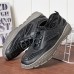 Men Large Size Microfiber Leather Breathable Handmade Sport Shoes