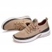 Men Knitted Comfortable Breathable Slip  On Air Cushion Shockproof Running Sneakers