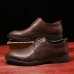 Men Business Casual Non Slip Lace  up Lattice Dress Shoes