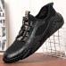 Men Retro Breathable Elastic Band Soft Soled Handmade Sport Shoes