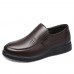 Men Round Toe Comfort Slip On Business Casual Loafers Cotton Shoes