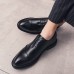 Men Microfiber Leather Plain Wear  resistant Dress Shoes